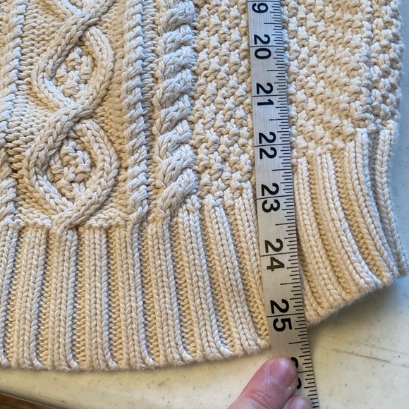 J. Crew Cream Cable-Knit Crewneck Sweater - Picture 9 of 10